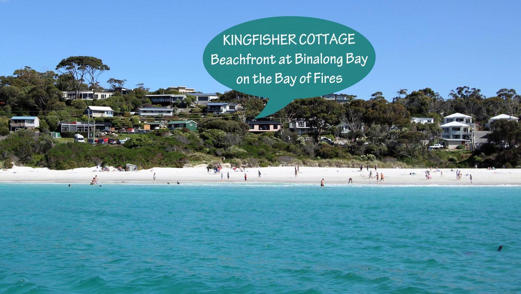 Kingfisher Cottage Beachfront At The Binalong Bay Ngoại thất bức ảnh